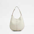 Tod's Di Leather Small White Hobo Bag-thumb-0