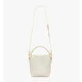 YSL le 37 Small Shiny White Bucket Bag-thumb-2
