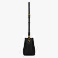 YSL le 37 Small Shiny Black Bucket Bag-thumb-4