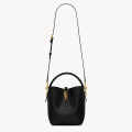 YSL le 37 Small Shiny Black Bucket Bag-thumb-1