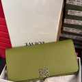 Loewe Anagram Green Vertical Wallet-thumb-0