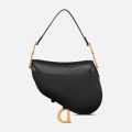 Dior Saddle Bag with Strap Black Grained skin-thumb-1