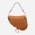Dior Saddle Bag with Strap Brown Grained skin-thumb-1