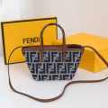 Fendi Mini Jacquard Bag with FF Print in Dark Blue-thumb-0