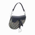 Christian Dior Black Oblique Canvas Mini Dior Saddle Bag-thumb-1