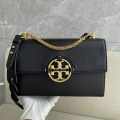 Tory Burch Women's Miller Metal Convertible Black Shoulder Bag-thumb-0