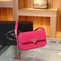 Prada Triangle Logo Pink Shoulder Bag-thumb-0