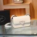 Prada Triangle Logo White Shoulder Bag-thumb-0