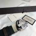 Gucci Black & Silver Elastic Band Crystal Embellished Buckle Belt-thumb-0