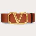 Valentino Brown & Golden Premium Quality Belt-thumb-0