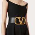 Valentino Black & Golden Premium Quality Belt-thumb-0