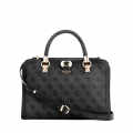 Guess Orlina Logo Society Satchel Black Shoulder Bag-thumb-0