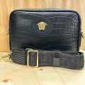 Versace Black Premium Saddle Bag-thumb-0