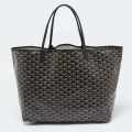 Goyard Black Goyardine Coated Canvas and Leather Saint Louis GM Tote Bag-thumb-1