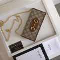 Gucci Beige GG Supreme Wallet-On-Chain Bag-thumb-1