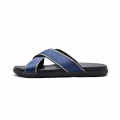 Prada Black/Blue Saffiano leather Crisscross Flip-flops-thumb-1
