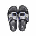 Louis Vuitton Black Premium Quality Stylish Men's Flip-flop-thumb-4