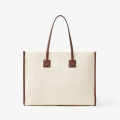 Burberry Large Freya White Tote Bag-thumb-1