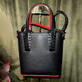 Christian Louboutin Leather Cabata Logo Black Tote Bag-thumb-2