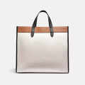 Coach Field Tote Bag 40 In Colorblock With Coach Badge-thumb-1
