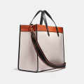 Coach Field Tote Bag 40 In Colorblock With Coach Badge-thumb-2