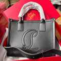 Christian Louboutin Leather Cabata Logo Black Tote Bag-thumb-0