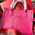 Christian Louboutin Leather Cabata Logo Pink Tote Bag-thumb-0
