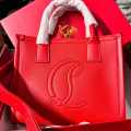 Christian Louboutin Leather Cabata Logo Red Tote Bag-thumb-0