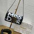 Miss Dior Flap Bag Black Miss Dior Graffiti Printed Calfskin-thumb-0