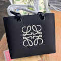 Loewe Anagram Canvas Medium Black Tote Bag-thumb-0