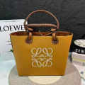 Loewe Yellow Leather Tote Bag-thumb-0