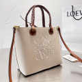 Loewe Beige Leather Tote Bag-thumb-0