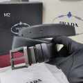 Prada Black Premium Quality Leather Belt-thumb-0