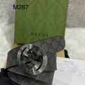 Gucci Grey Premium Quality Leather Belt-thumb-0