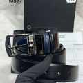 Mont Blanc Black Premium Quality Leather Belt-thumb-0