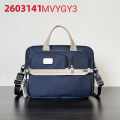 Tumi Expandable Organizer Laptop Briefcase Blue Bag-thumb-0