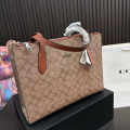 Coach Beige Nina Tote Bag In Signature Canvas-thumb-0