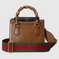 Gucci Diana Bamboo Brown Leather Large leather Bag-thumb-1
