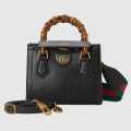 Gucci Diana Bamboo Black Leather Large leather Bag-thumb-7