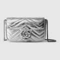 Gucci GG Marmont Silver Mini Bag-thumb-0