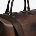Toujours Soft Zipped Berluti Brown Leather Travel Bag-thumb-6
