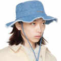 Jacquemus Le Bob Artichaut denim Light Blue bucket Hat-thumb-1