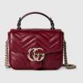 Gucci Marmont Wine Small Top Handle Bag-thumb-0