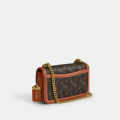 Coach Tabby Chain Clutch Brown Leather Bag-thumb-1