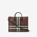 Burberry Large Freya Dark Brown Tote Bag-thumb-1