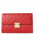 Gucci Guccissima Padlock Clutch Hibiscus Red-thumb-0