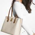 Michael Kors Ruby Large Logo White Tote Bag-thumb-1
