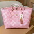 Coach Pink Caryyall City Tote Bag-thumb-1