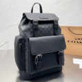 Coach Black Backpack In Signature Canvas-thumb-0