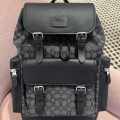 Coach Black Backpack In Signature Canvas-thumb-0